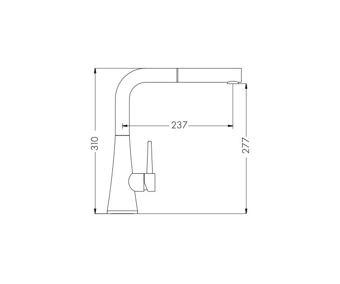 ברז מטבח דגם Coni 304665 diagram