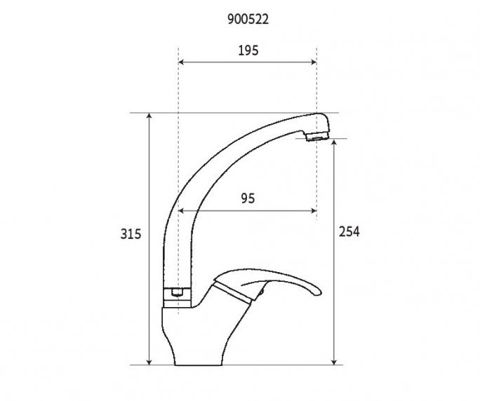 רותם ברז מטבח Rotem 900522 diagram