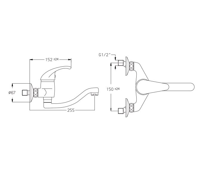 רותם ברז מהקיר, Rotem 900520 diagram