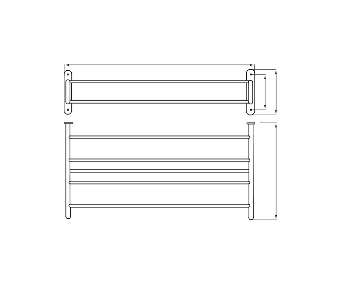 מדף מגבות ומתלה 801834 diagram