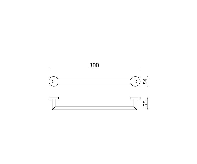 ידית אחיזה ישרה Contour 801847 diagram