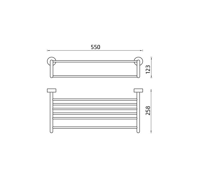מתלה מגבות 550 Contour 801688 diagram