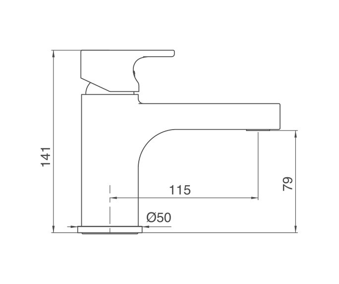 גל ברז רחצה Wave 305141 diagram