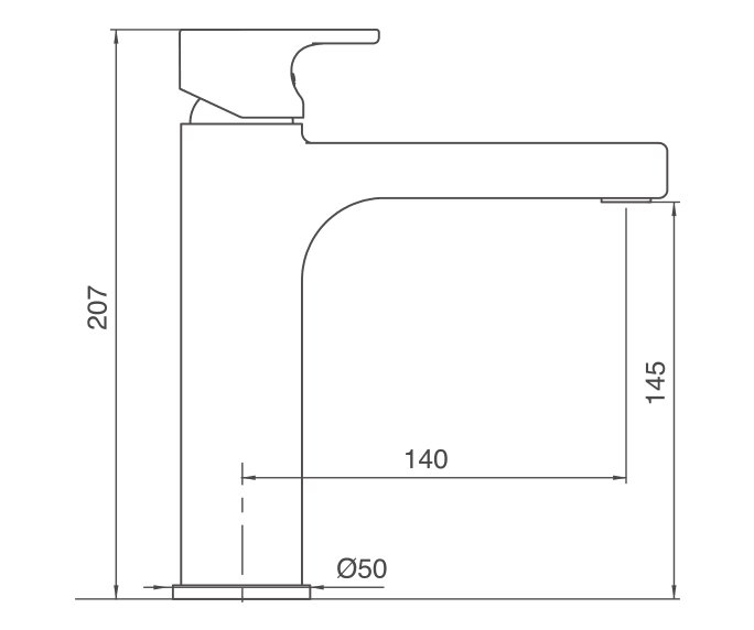 גל ברז רחצה Wave 305143 diagram