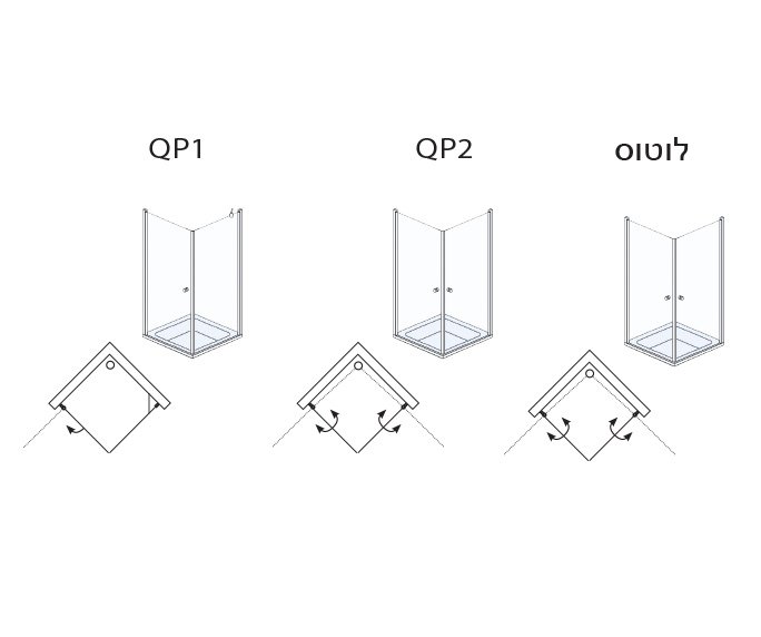 מקלחון פינתי QP1 diagram
