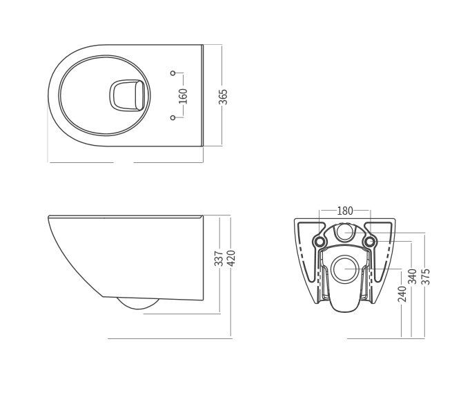 Galis 55 Wall Hung WC  גאליס 55 diagram